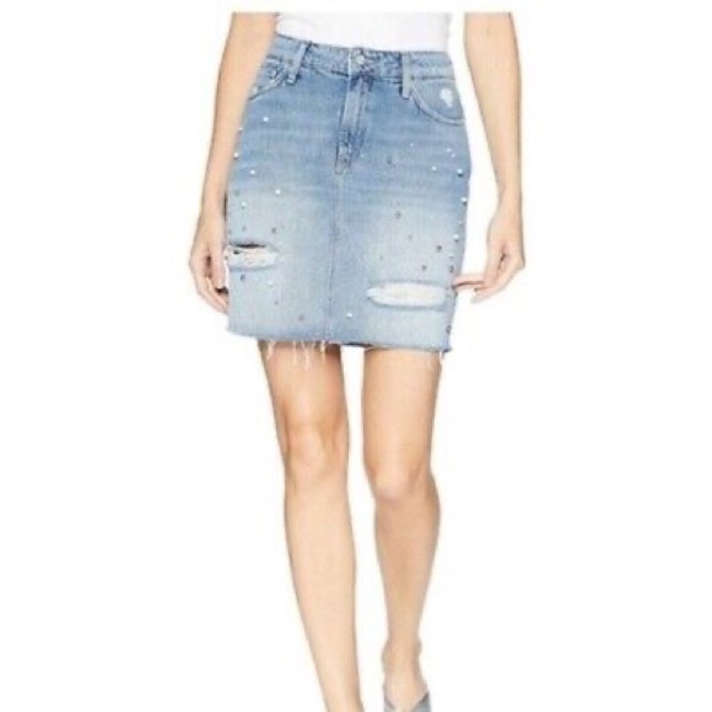 Mavi Blue Small Pencil Mini Skirt for Casual Wear